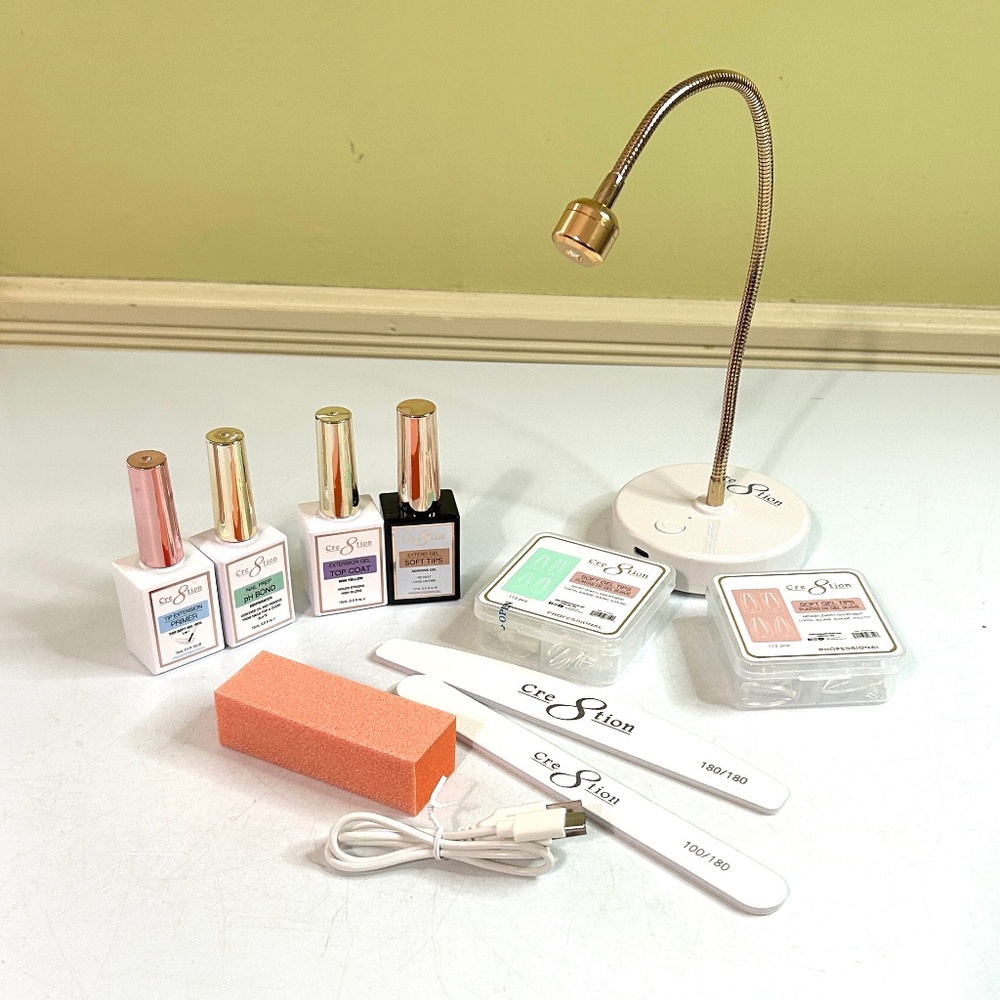 Cre8tion Professional Soft Tip Nail Extension Set With Lamp - Picture 6 of 8
